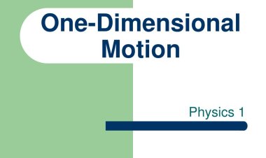 Dimensional Motion in Physics